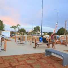 Academia ao ar livre com novos aparelhos - Foto: Francisco Barros