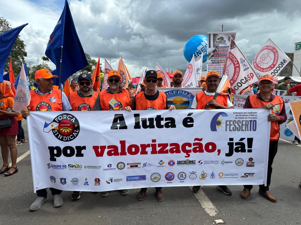 Lideranças sindicais e servidores do Tocantins se mobilizam em Brasília por marco regulatório e negociação coletiva Lideranças sindicais e servidores do Tocantins se mobilizam em Brasília por marco regulatório e negociação coletiva