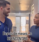 &lsquo;Mo&ccedil;a do fur&uacute;nculo&rsquo; reencontra 'm&eacute;dico bonit&atilde;o' que viralizou e v&iacute;deo passa de 1,6 milh&atilde;o de views