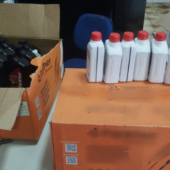 Durante as dilig&ecirc;ncias foram localizados e apreendidos combust&iacute;veis armazenados de forma irregular - Foto: Divulga&ccedil;&atilde;o PCTO