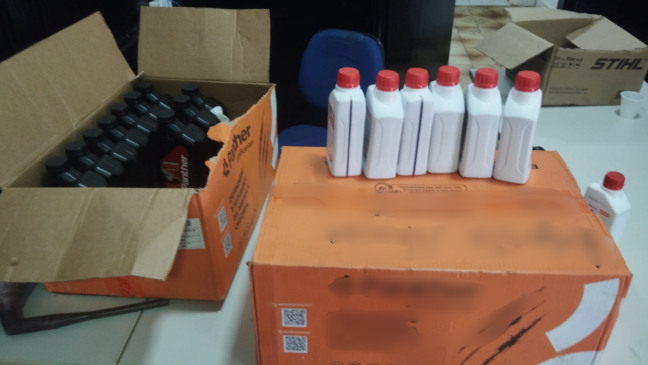 Durante as diligências foram localizados e apreendidos combustíveis armazenados de forma irregular - Foto: Divulgação PCTO