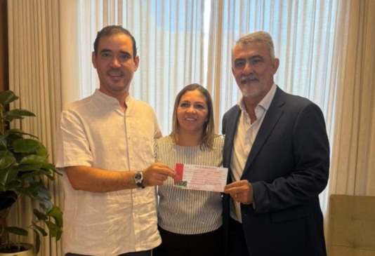 Ao lado de Vicentinho, Amélio emplaca filiação da filha do prefeito Aquiles da Areia no MDB que vai disputar mandato de estadual: “nossa próxima deputada se Deus quiser”