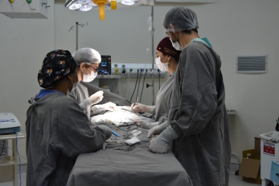 Equipe do Hospital Geral de Palmas (HGP) durante mutirão de cirurgias pediátricas - Foto: Luciana Barros