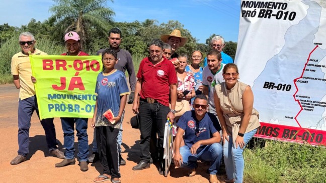 Mobilização pela BR-010 começa em Palmas e pressiona por retomada de obra parada há 17 anos