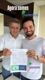 Vice na C&acirc;mara, Marcos J&uacute;nior, agradece PL e chega ao Podemos de Eduardo Siqueira como aposta forte para disputa por vaga na Aleto