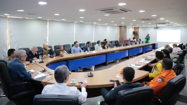 O encontro foi realizado na sala de reuniões do Palácio Araguaia José Wilson Siqueira Campos e reuniu representantes de órgãos parceiros da segurança viária -  Créditos: Félix Carneiro/Governo do Tocantins