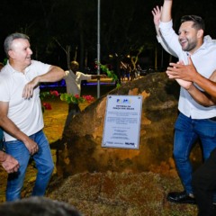 Prefeito Eduardo Siqueira entrega nova Pra&ccedil;a das &Aacute;guas e moradores do Bertaville comemoram: &ldquo;&Eacute; a realiza&ccedil;&atilde;o do sonho de muita gente&rdquo;
