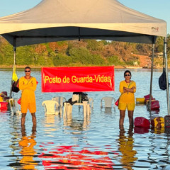 Guarda-vidas civis em atua&ccedil;&atilde;o no munic&iacute;pio de Miracema durante a temporada de praia 2025 - Foto: Lindemberg Ivo/Governo do Tocantins 