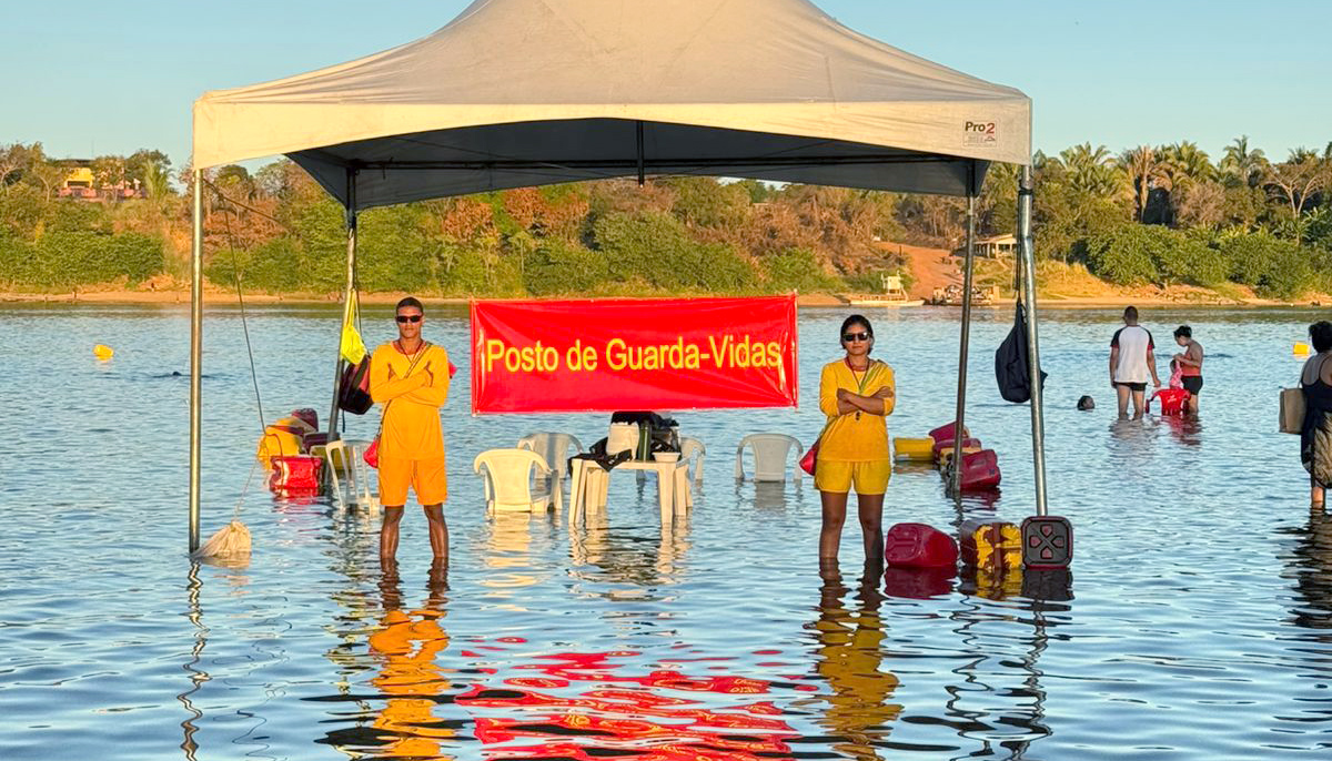 Guarda-vidas civis em atuação no município de Miracema durante a temporada de praia 2025 - Foto: Lindemberg Ivo/Governo do Tocantins 