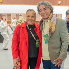  Doriv&atilde; Passarim ao lado da ministra da Cultura, Margareth Menezes, durante participa&ccedil;&atilde;o no JZ Festival, em Xangai, na China - Foto: Divulga&ccedil;&atilde;o MinC/Funarte