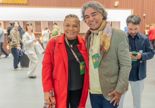  Dorivã Passarim ao lado da ministra da Cultura, Margareth Menezes, durante participação no JZ Festival, em Xangai, na China - Foto: Divulgação MinC/Funarte