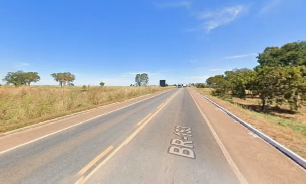 Rodovia BR -153, entre Gurupi e Cariri do Tocantins — Foto: Reprodução/Google