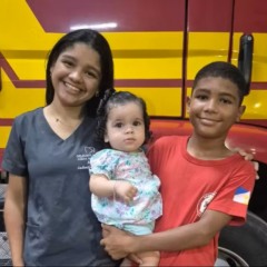 Adolescente salvou a sobrinha usando manobras de desengasgo &mdash; Foto: Divulga&ccedil;&atilde;o/ 7&ordf; CIBM de Guara&iacute;