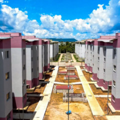 Ao todo, o residencial conta com 272 apartamentos, que ser&atilde;o entregues em tr&ecirc;s etapas, de acordo com o cronograma f&iacute;sico da obra - Foto: Secihd/Governo do Tocantins