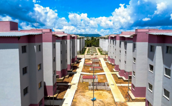 Ao todo, o residencial conta com 272 apartamentos, que serão entregues em três etapas, de acordo com o cronograma físico da obra - Foto: Secihd/Governo do Tocantins