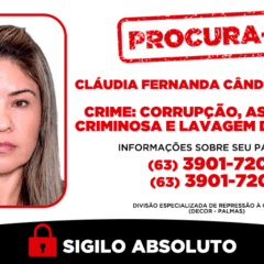  Cl&aacute;udia Fernanda C&acirc;ndido da Silva &eacute; considerada foragida - Foto: Divulga&ccedil;&atilde;o PCTO