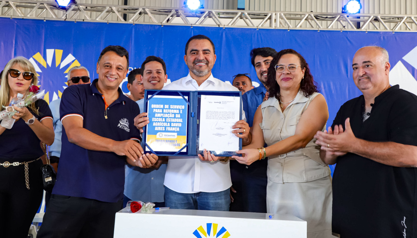 Governador Wanderlei Barbosa assina Ordem de Serviço para reforma e ampliação da Escola Estadual Agrícola David Aires França, em Arraias, com investimento de R$ 3,5 milhões - Foto: Antônio Gonçalves/Governo do Tocantins