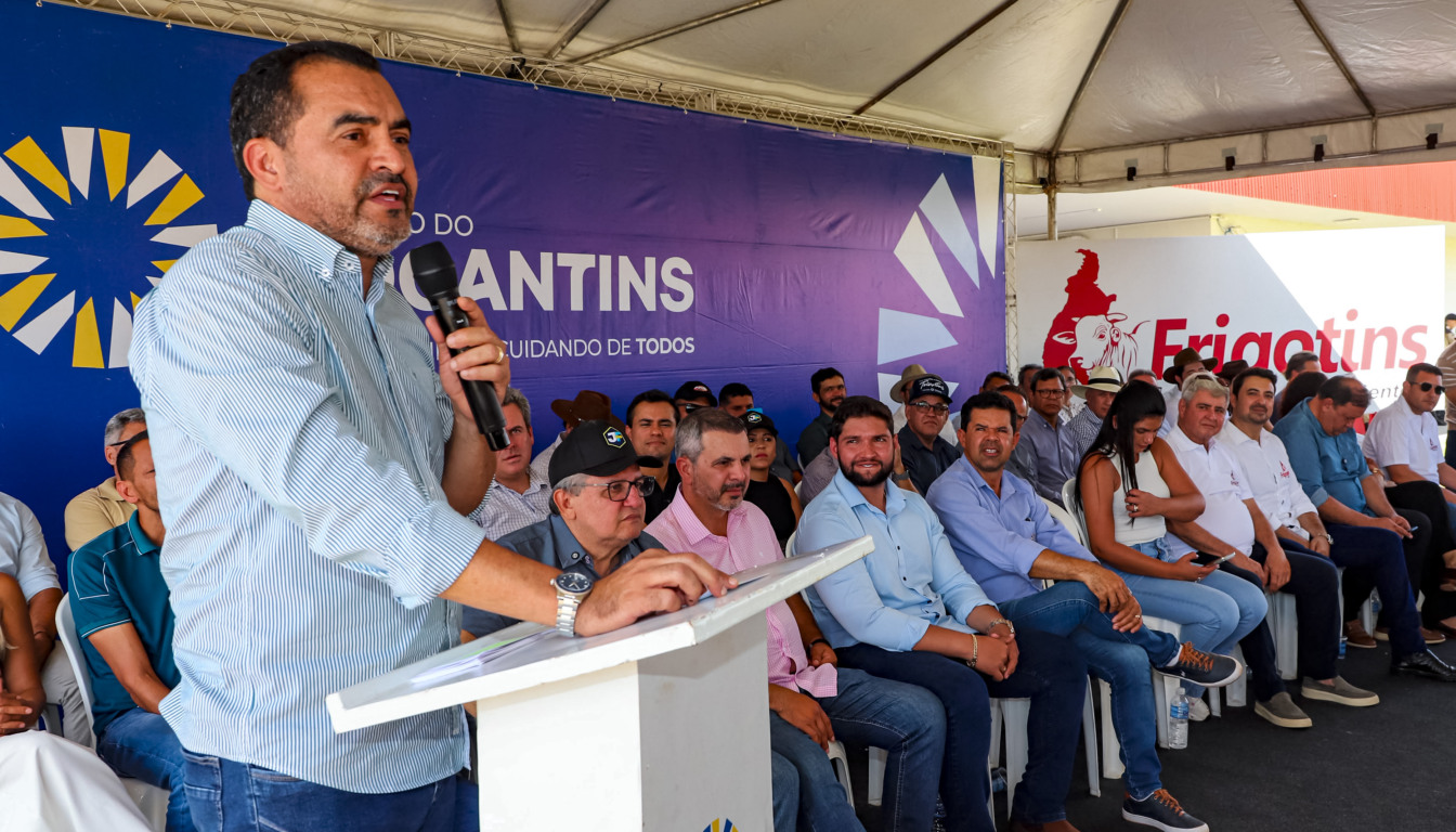 Governador do Tocantins, Wanderlei Barbosa, inaugurou o frigorífico Frigotins Alimentos, em Ananás, fortalecendo a política estadual de incentivo à agroindústria e de modernização da cadeia produtiva da carne bovina - Foto: Esequias Araújo/Governo do Tocantins