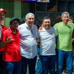 Ao lado de Silva Neto e Mour&atilde;o, Laurez roda o Bico e prega um &ldquo;Tocantins melhor para viver&rdquo;