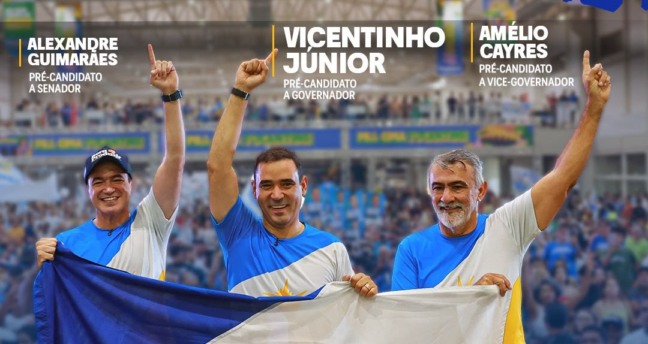 Augustinópolis recebe ato de lançamento da pré-campanha de Vicentinho Júnior nesta quinta, 16