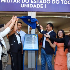 Governador Wanderlei Barbosa inaugura reforma do Col&eacute;gio Militar em Palmas e entrega internet via sat&eacute;lite para garantir acesso digital a todas as escolas do estado - Foto: Aldemar Ribeiro/Governo do Tocantins