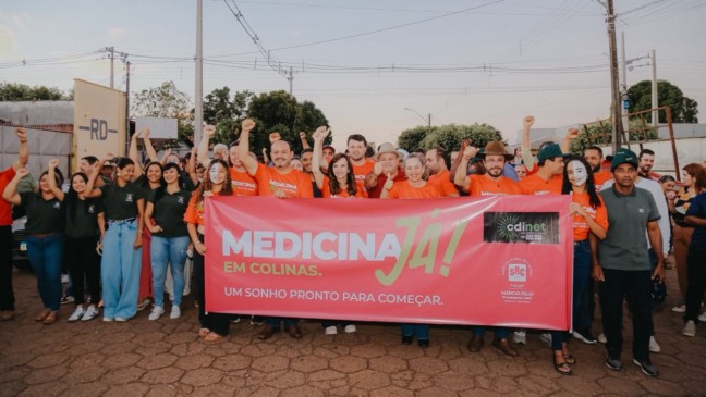 Senadora Dorinha defende curso de Medicina em mobilização que reúne centenas de pessoas em Colinas