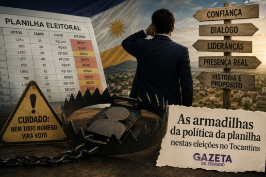 As armadilhas da política da planilha nestas eleições no Tocantins