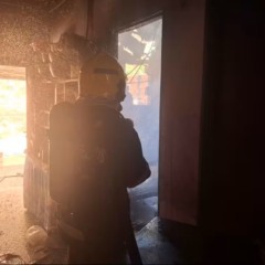 Bombeiros encontraram corpo de cadeirante carbonizado &mdash; Foto: Divulga&ccedil;&atilde;o/Corpo de Bombeiros