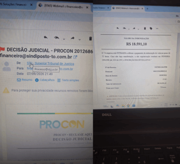 Procon alerta para golpe com falsas decisões judiciais enviadas por e-mail