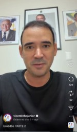 Em live, Vicentinho estreia nova fase da campanha:&nbsp;&ldquo;O tocantinense merece comparar projetos&rdquo;