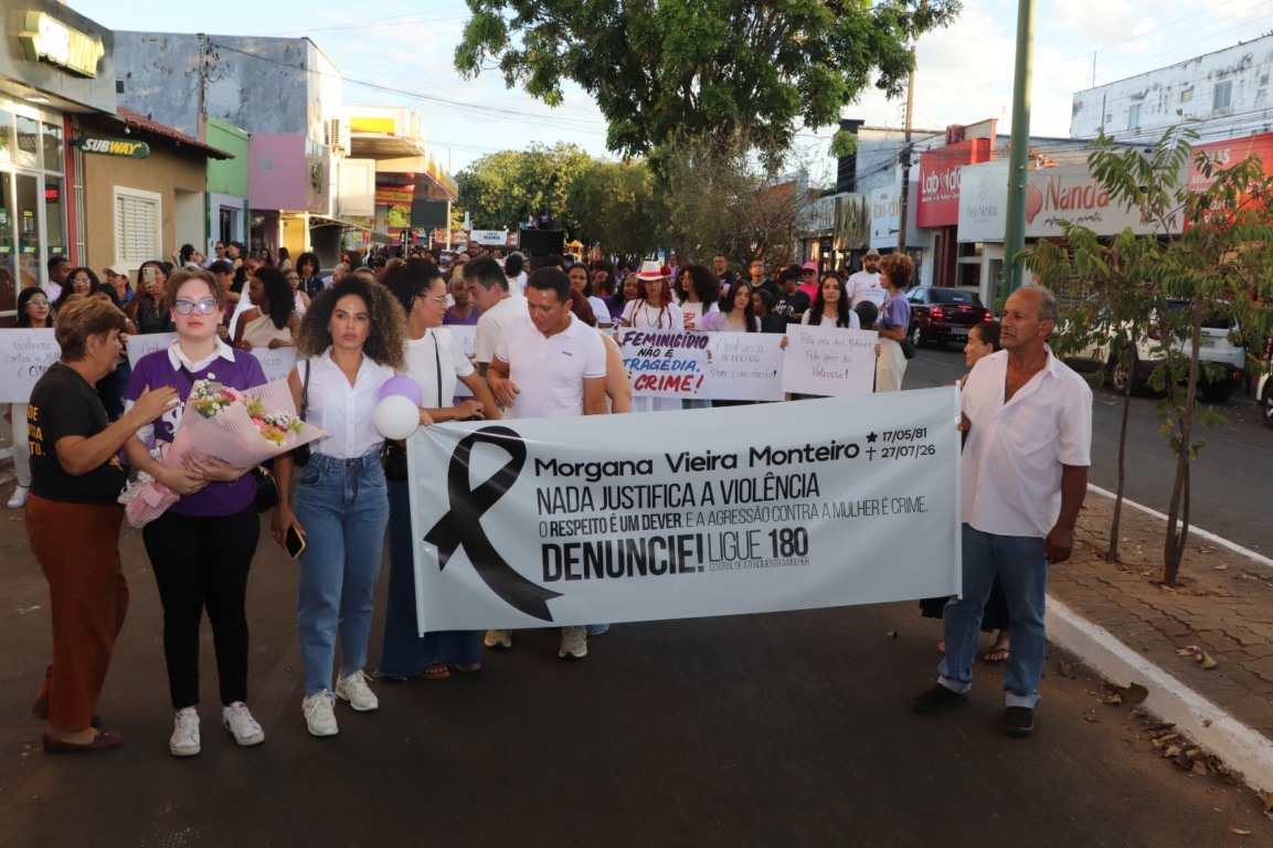 Caminhada por Morgana reúne multidão em pedido por justiça e pelo fim da violência contra a mulher Caminhada por Morgana reúne multidão em pedido por justiça e pelo fim da violência contra a mulher
