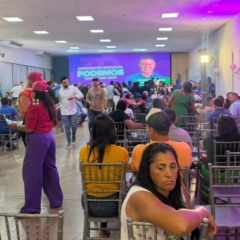 Conven&ccedil;&atilde;o do Podemos tem anima&ccedil;&atilde;o e milit&acirc;ncia de pr&eacute;-candidatos; Veja bastidores!