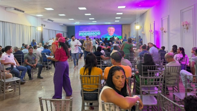 Convenção do Podemos tem animação e militância de pré-candidatos; Veja bastidores!