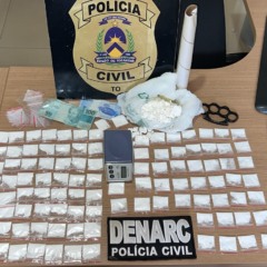 Entorpecentes e demais objetos apreendidos pela Pol&iacute;cia Civil em Aragua&iacute;na - Foto: PCTO