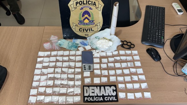Entorpecentes e demais objetos apreendidos pela Polícia Civil em Araguaína - Foto: PCTO