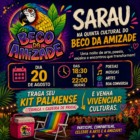 Sarau no Beco da Amizade re&uacute;ne poesia, m&uacute;sica, arte e encontros nesta quinta-feira em Palmas
