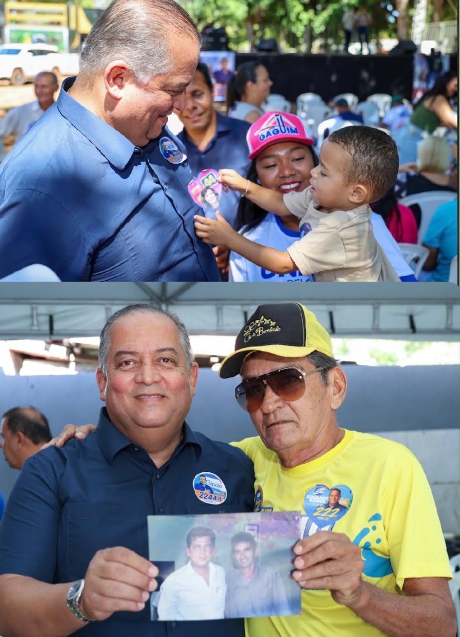 Conexão popular marca campanha de Eduardo Gomes; reencontro com Sr Francisco resgata foto de 25 anos atrás Conexão popular marca campanha de Eduardo Gomes; reencontro com Sr Francisco resgata foto de 25 anos atrás