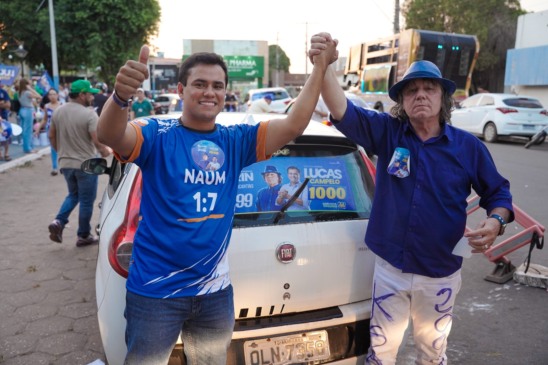 Em Colinas, Lucas Campelo e Ksarin iniciam dobradinha política com grande adesivaço