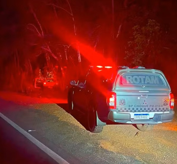 Homem é morto durante confronto com a PM em Couto Magalhães — Foto: Divulgação/Rotam