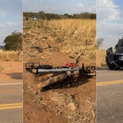Batida entre carro e moto deixa um morto e outro ferido no TO &mdash; Foto: Aragua&ccedil;u Not&iacute;cias/Divulga&ccedil;&atilde;o