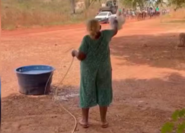 Em dia de calor acima dos 35°C, moradora para cavalgada para dar água a cavalos no TO; VÍDEO Em dia de calor acima dos 35°C, moradora para cavalgada para dar água a cavalos no TO; VÍDEO