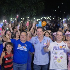 Ap&oacute;s passar por diferentes regi&otilde;es do Estado, candidato concentra compromissos em Aragua&iacute;na - Foto:  Ascom/Olyntho