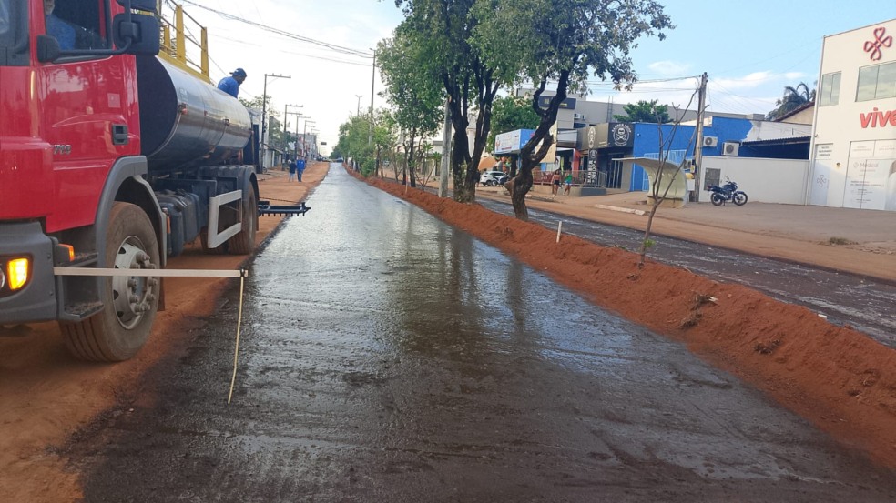 Primeiro trecho da Avenida Tocantins fica pronto para receber asfalto em Taquaralto Primeiro trecho da Avenida Tocantins fica pronto para receber asfalto em Taquaralto