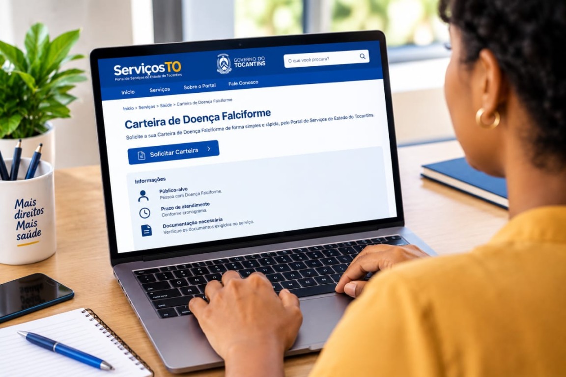 Tocantins lança serviço on-line para emissão de carteira de pessoas com doença falciforme; saiba como solicitar Tocantins lança serviço on-line para emissão de carteira de pessoas com doença falciforme; saiba como solicitar