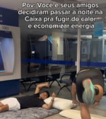 Para fugir do calor, influenciador e amigos v&atilde;o de pijama &ldquo;dormir&rdquo; em ag&ecirc;ncia banc&aacute;ria no TO; V&Iacute;DEO