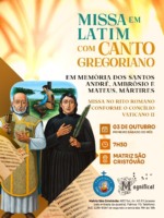 Missa em Latim com Canto Gregoriano ser&aacute; celebrada neste s&aacute;bado em Palmas