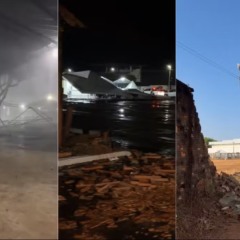 Temporal causou estragos em Colinas do Tocantins &mdash; Foto: Reprodu&ccedil;&atilde;o/Colinas Not&iacute;cias