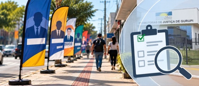 Órgão pede fiscalização de wind banners em Gurupi para evitar obstrução de calçadas