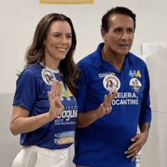 Gaguim vota ao lado da esposa e diz estar confian&ccedil;a na vit&oacute;ria para o Senado