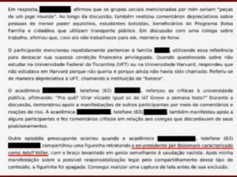LGBTfobia e referências ao nazismo em grupo universitário de Palmas viram caso de polícia